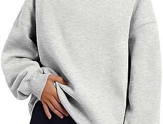 Trendy Queen Womens Oversized Sweatshirts Turtleneck Pullover Long Sleeve Hoodies Tops