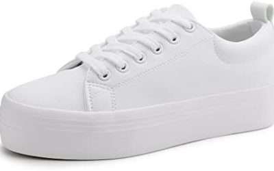 JABASIC Women Lace Up Platform Sneakers Comfortable Casual Fashion Sneaker Walking Shoes