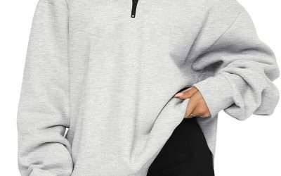 Trendy Queen Womens Oversized Sweatshirts Hoodies Half Zip Pullover Fall Fashion Outfits 2024 Y2k Clothes