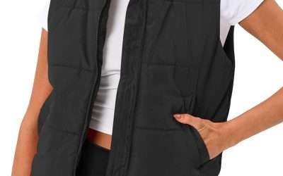 Trendy Queen Puffer Vest Women Sleeveless Winter Outerwear Warm Puffer Lightweight Fashion Stand-up Collar Down Vest