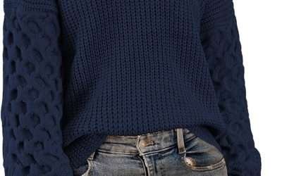 Womens Sweaters Fall Fashion 2024 Sweatshirt for Women Tops Crewneck Long Sleeve Shirts Casual Tunic Trendy