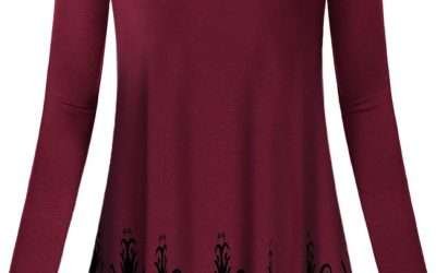 Cestyle Womens Fall Long Sleeve Cowl Neck Asymmetrical Hemline Flowy Tunic Top