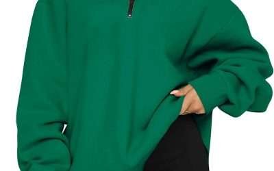 Trendy Queen Womens Oversized Sweatshirts Fall Fashion Hoodies Half Zip Pullover Long Sleeve Shirts Clothes Outfits