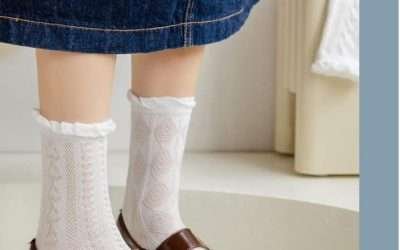 5 Pair Preppy Cute Socks for Women Lace Ruffle Ankle Socks Cottagecore Mide Tube Cotton Socks Emo Accessories