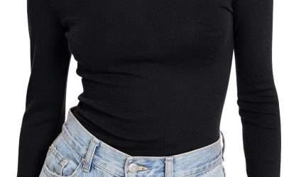 Trendy Queen Women’s Turtleneck Long Sleeve Shirts Fall Fashion Basic Thermal Underwear Tops Winter Clothes 2025