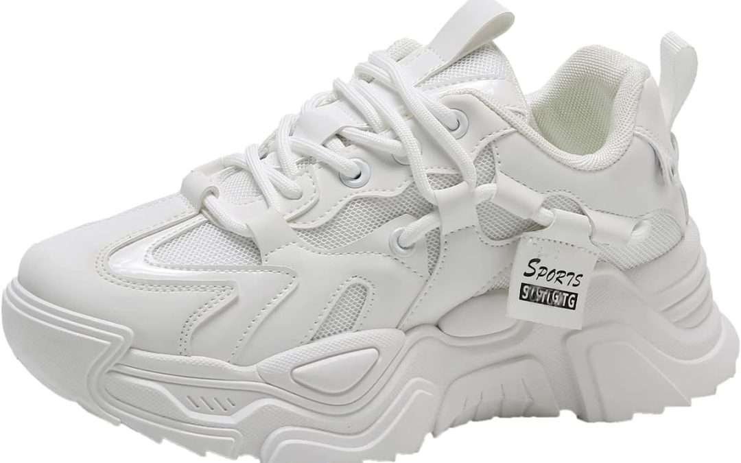 VAXAV Women’s Fashion Breathable Mesh Platform Sneakers Casual Jogging Walking Shoes 5.5-8.5