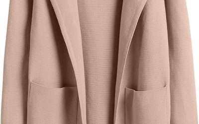 ANRABESS Women’s Open Front Knit Lightweight Cardigan Casual Long Coatigan Sweater Lady Jacket Coat 2025 Fall Outerwear