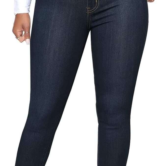 KUNMI Womens Classic High Waisted Skinny Stretch Butt Lifting Jeans Slim Fit Denim Pants