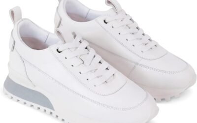 Women Fashion Sneakers Made of 100% Cowhide & Sheepskin, Casual Comfortable Running Shoes, Non-Slip Memory Foam Sneaker