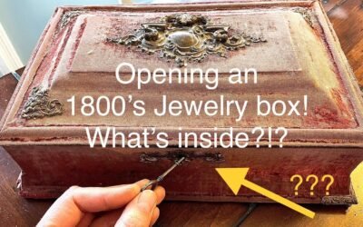Opening an 1800's Jewelry Box! estate sale finds!