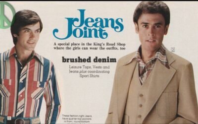 Most popular and trend's retro men's style 1970's. 70's vintage clothing style