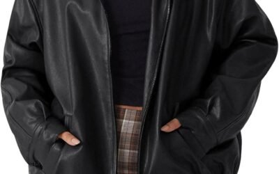 AUTOMET Womens Oversized Leather Jackets Faux Suede Fall Fashion Motorcycle Coats Winter Outfits Clothes Y2k Tops