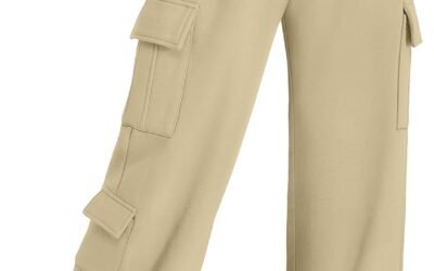 AUTOMET Womens Cargo Sweatpants Wide Leg Fleece Lined Y2k Pants Fall Winter Baggy Joggers with Pockets