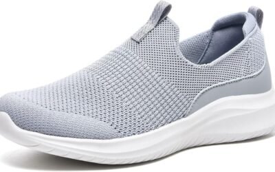 TIOSEBON Women’s Walking Tennis Shoes Knit Slip on Mesh Comfortable Sneaker