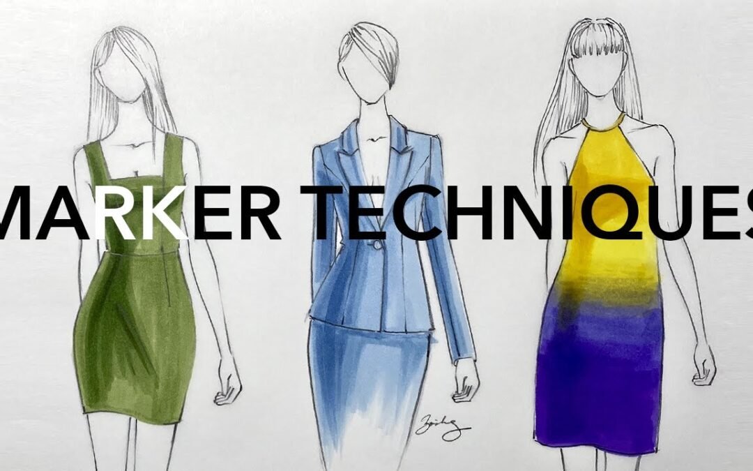 Marker Techniques for Fashion Illustration (+ How to Do a Marker Gradient!)