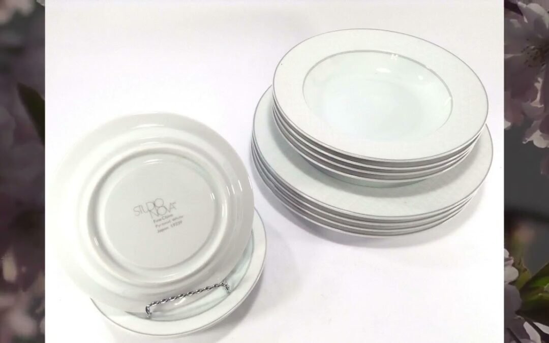 Plates Studio Nova Fine China Pyramid White Japan L9239