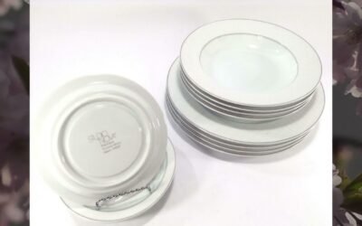 Plates Studio Nova Fine China Pyramid White Japan L9239