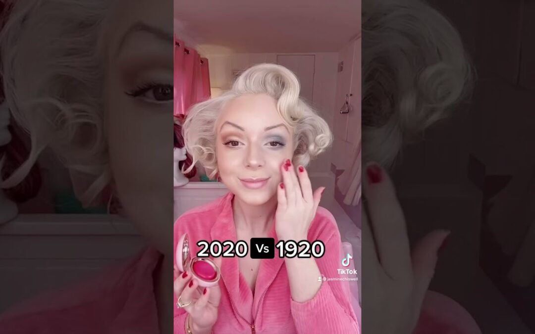 2020 vs 1920 Makeup Trends #shorts