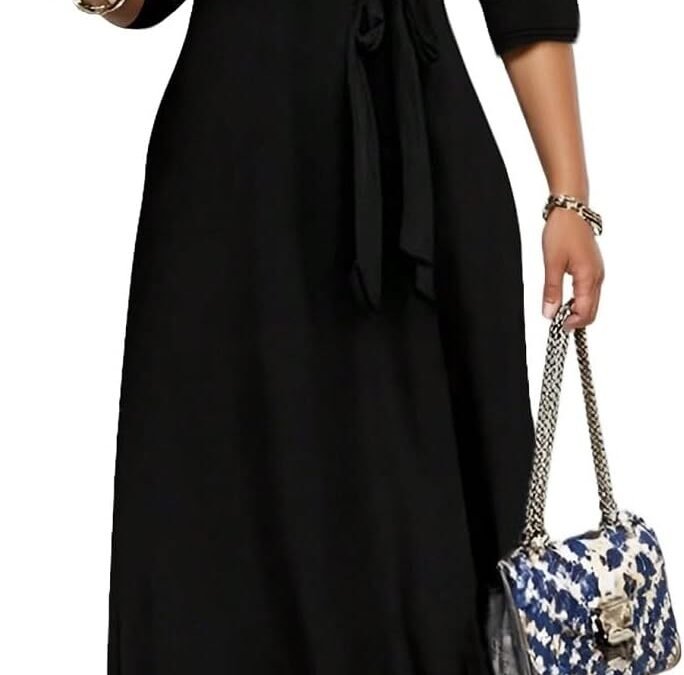 Maxi Dresses for Women Long Dress Casual V-Neck Loose Prom Dresses All Seasons