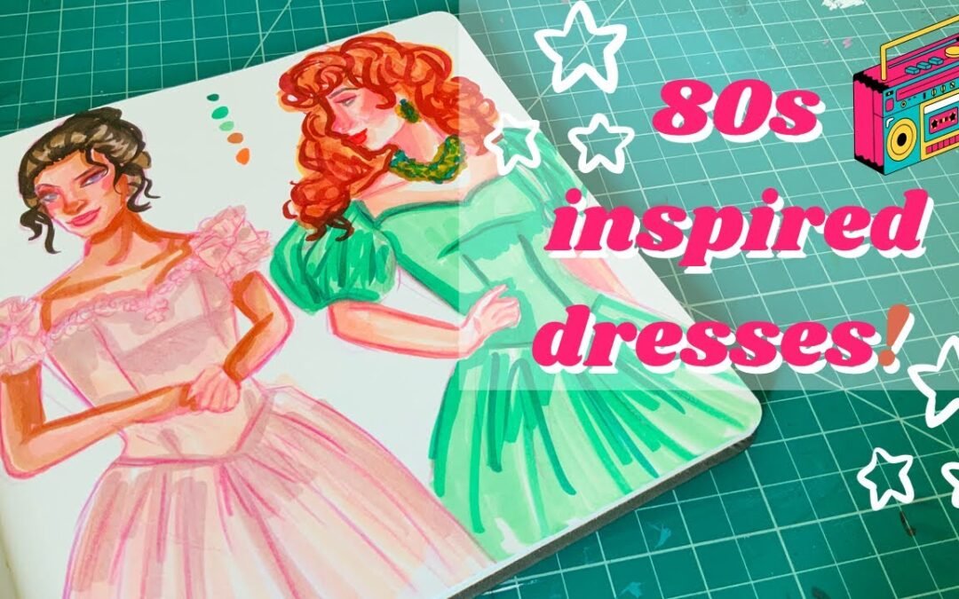 Drawing 80s style dresses!