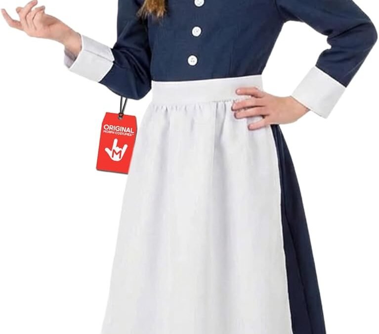 fun shack Florence Nightingale Costume Kids, Florence Nightingale Costume Girls, Civil War Nurse Costume Kids