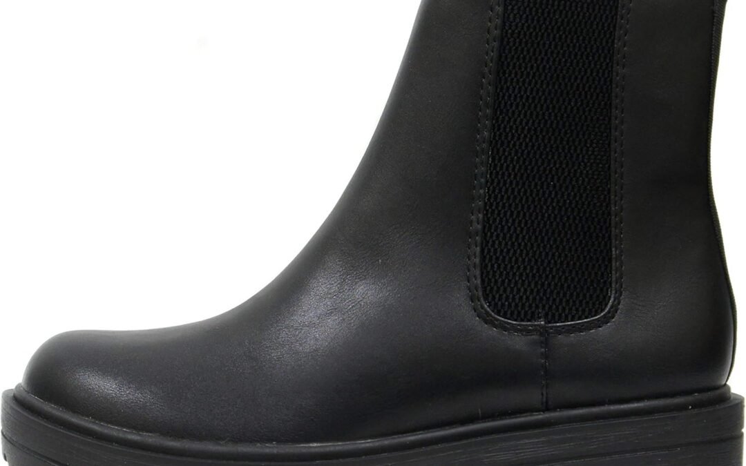 Soda Pilot ~ Women Lug Sole Low Heel Chelsea Fashion Ankle Bootie w/Double Elastic Gore