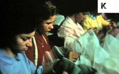 1950s UK Dressmakers at Work, Seamstress, Fashion, Colour Archive Footage