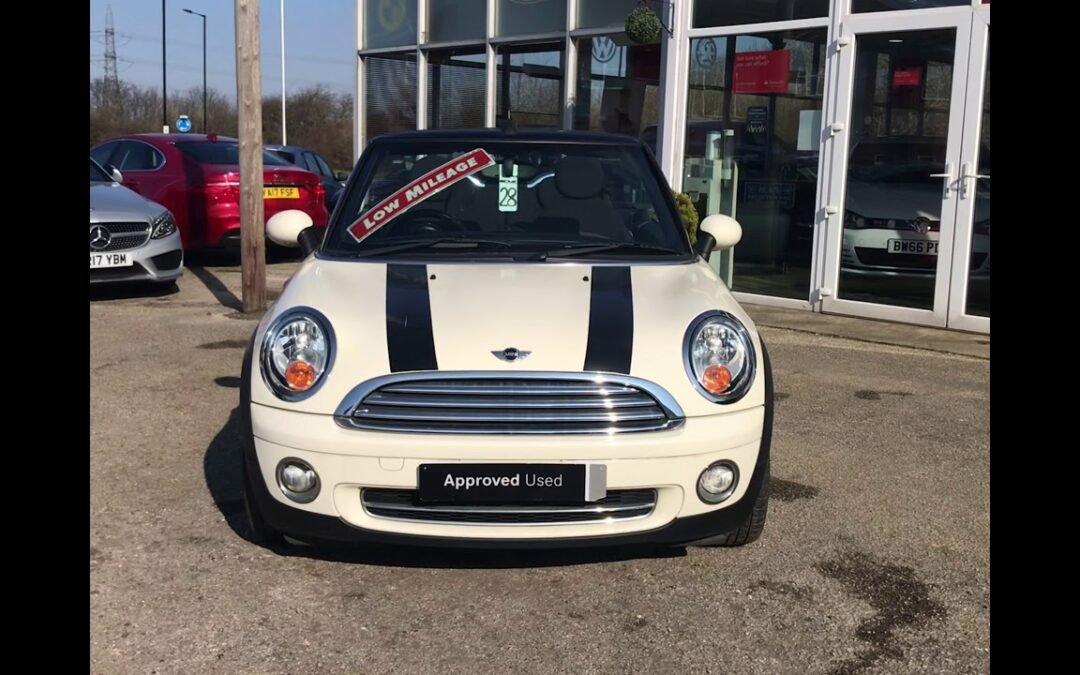 2010 10 Plate Mini 1.6 Cooper Convertible. Finished in Pepper White with Part Leather trim