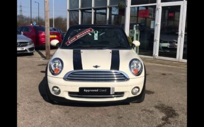 2010 10 Plate Mini 1.6 Cooper Convertible. Finished in Pepper White with Part Leather trim
