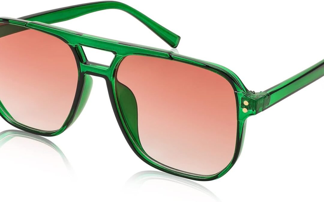 FEISEDY Retro Square Aviator Sunglasses Women Men 70s Vintage Trendy Plastic Frame Sun Glasses B2835