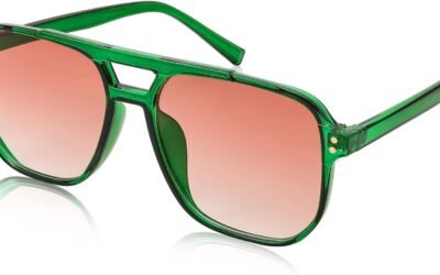 FEISEDY Retro Square Aviator Sunglasses Women Men 70s Vintage Trendy Plastic Frame Sun Glasses B2835