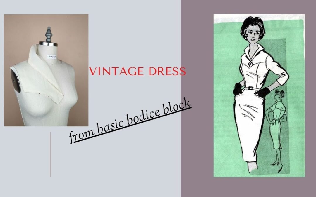 Pattern for 1960s vintage dress