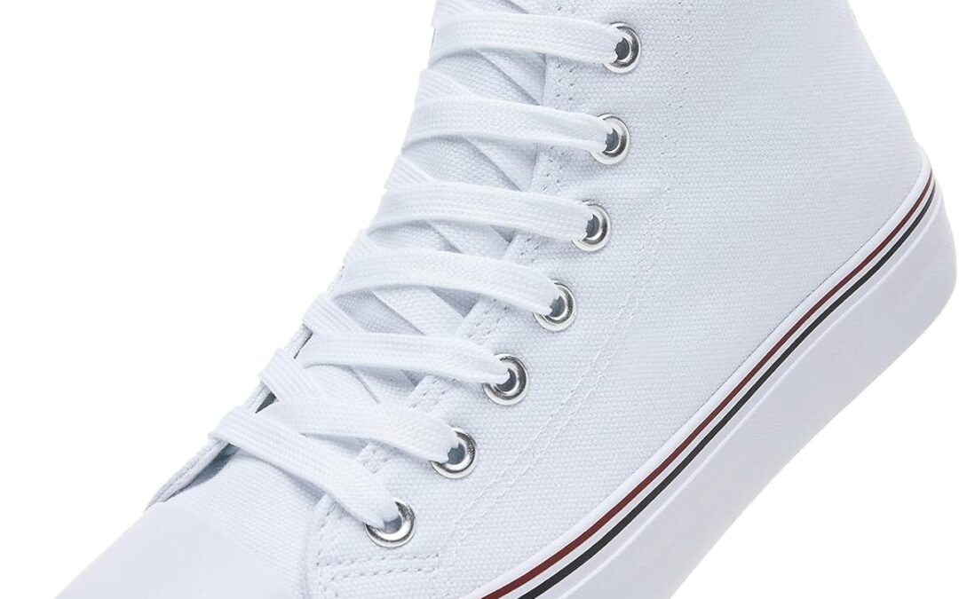 ZGR Womens High Top Canvas Sneakers,Lace-up Casual Tennis Walking Shoes | Breathable canvas upper,memory foam comfort,non-slip outsole,high-top lace-up,for walking,tennis,travel,casual