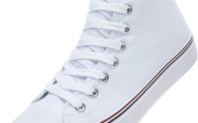 ZGR Womens High Top Canvas Sneakers,Lace-up Casual Tennis Walking Shoes | Breathable canvas upper,memory foam comfort,non-slip outsole,high-top lace-up,for walking,tennis,travel,casual