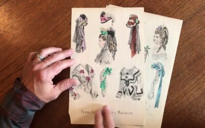 Fashion Illustration 1860-70's Leslies dress costume lady's lot x 8 hand color