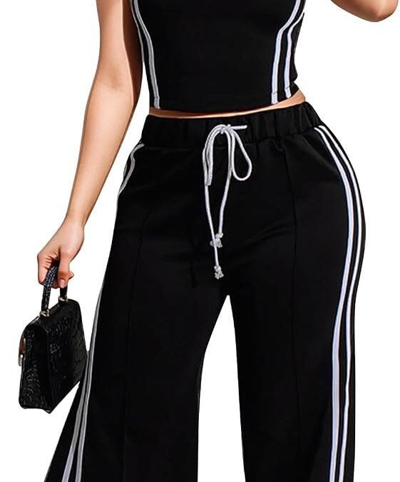 CUTUBLY Women’s Pant and Top Set 2 Piece Outfit for Vacation Travel,Beach Days,Summer Outings
